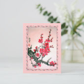 Chinese bloemen 5 briefkaart (Staand voorkant)
