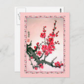Chinese bloemen 5 briefkaart (Voorkant / Achterkant)