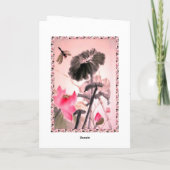 Chinese bloemen, kerstzegeningen 10 feestdagen kaart (Achterkant)