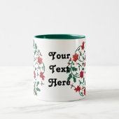 Chinese bloemen tweekleurige koffiemok (Center)