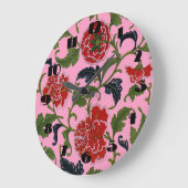 Chinese bloemen wandklok (Hoek)