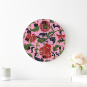 Chinese bloemen wandklok (Huis)