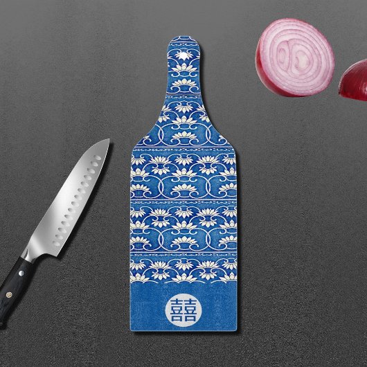 Chinese bloemendubbel geluk snijplank