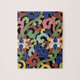 Chinese bloemenillustratie legpuzzel