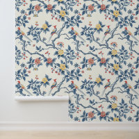 Chinese Bloemenvogel Blauw Elegant