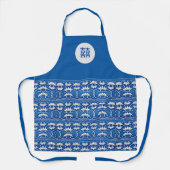 Chinese bloemig -dubbel geluk schort (Voorkant)