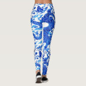 Chinese Blue Dragon Yoga Pants die draaien Leggings (Achterkant)