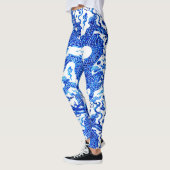 Chinese Blue Dragon Yoga Pants die draaien Leggings (Links)