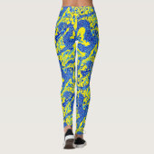 Chinese Blue Dragon Yoga Pants die draaien Leggings (Achterkant)