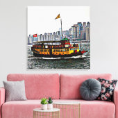 Chinese Boat Victoria Harbour Hong Kong Canvas Afdruk (Insitu (Woonkamer))