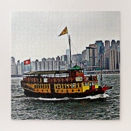 Chinese Boat Victoria Harbour Hong Kong Legpuzzel