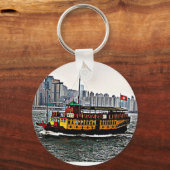 Chinese Boat Victoria Harbour Hong Kong Sleutelhanger (Achterkant)