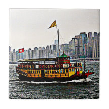 Chinese Boat Victoria Harbour Hong Kong