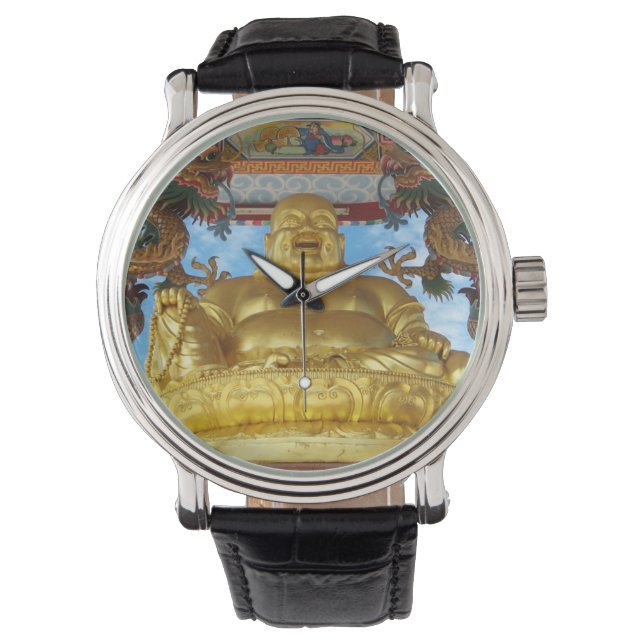 Chinese boeddha horloge (Voorkant)