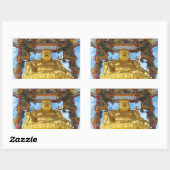 Chinese boeddha rechthoekige sticker (Vel)