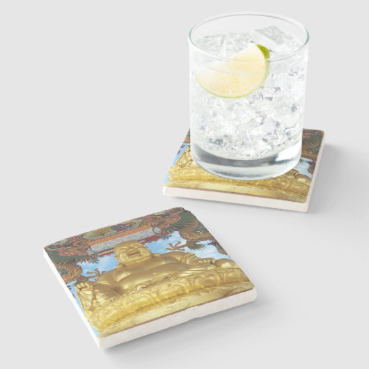 Chinese boeddha stenen onderzetter (Zijkant)