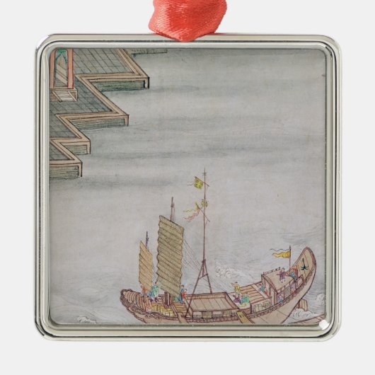 Chinese boot metalen ornament (Voorkant)