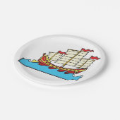 Chinese Borden voor zeilpapier Papieren Bordje (Gekanteld)