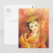 Chinese Bride met Phoenix Fantasy Postcard Briefkaart (Voorkant / Achterkant)
