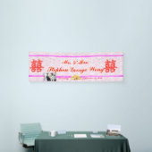 Chinese Brocade Double Happiness Wedding Banner (Beurs)