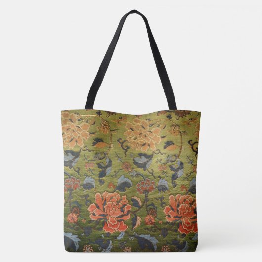 Chinese Brocade Green Tote Bag (Achterkant)