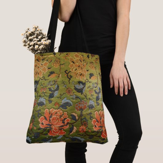 Chinese Brocade Green Tote Bag (Dichtbij)
