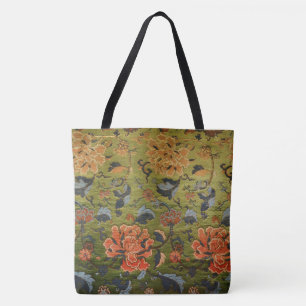 Chinese Brocade - groen Tote Bag