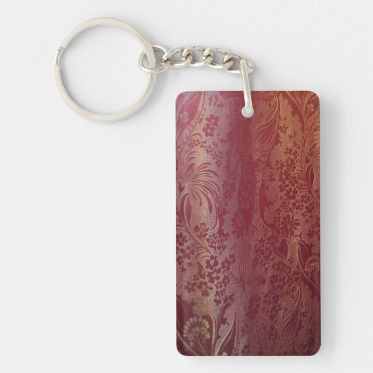 Chinese Brocade Roze Sleutelhanger (Voorkant)