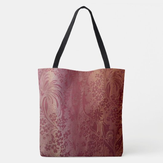 Chinese Brocade Roze Tote Bag (Achterkant)