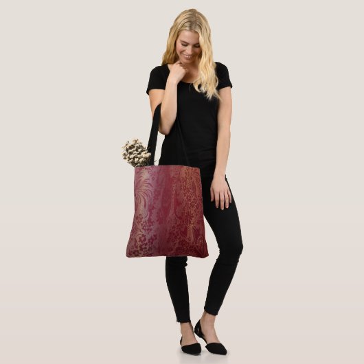 Chinese Brocade Roze Tote Bag (Op model)