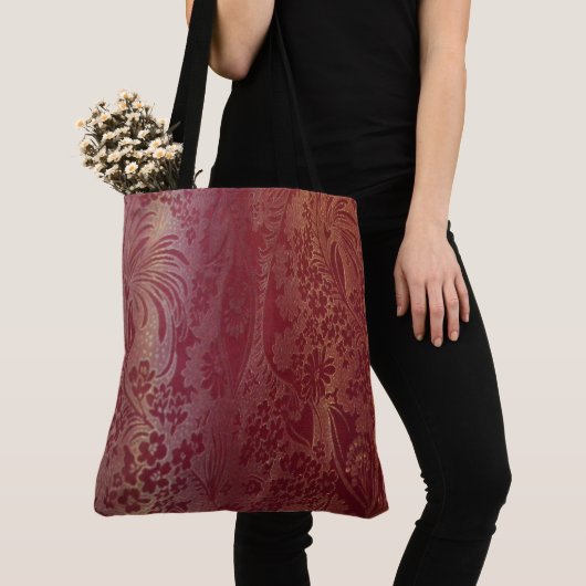 Chinese Brocade Roze Tote Bag (Dichtbij)