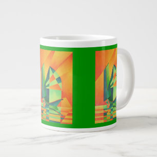 Chinese broeknagels op zonneschijn Oranje en groen Grote Koffiekop