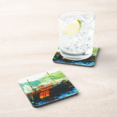Chinese brok in Hong Kong Harbour Abstract Drankjes Onderzetter (Rechterzijde)