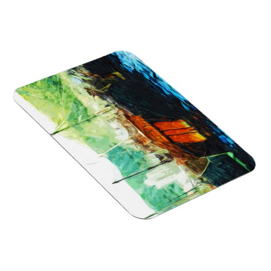 Chinese brok in Hong Kong Harbour Abstract Magneet (Rechterzijde)