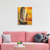 Chinese brok in Ochre en geel Canvas Afdruk (Insitu (Woonkamer))