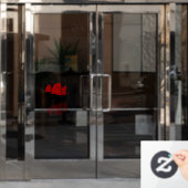 Chinese brokkenschip raamsticker (Kantoordeur)