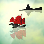 Chinese brokkenschip raamsticker (Vel 3)