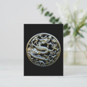 Chinese Bronze Dragon/Oriental Greetings & Gifts Briefkaart (Staand voorkant)