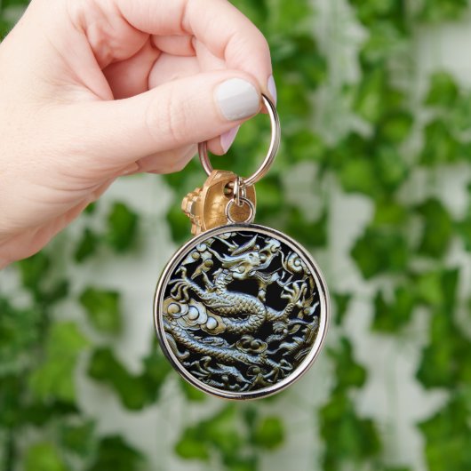 Chinese Bronze Dragon Sleutelhanger (Hand)