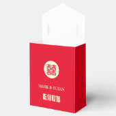 Chinese bruiloft dank u gunst vak (tweetalig) bedankdoosjes (Geopend)