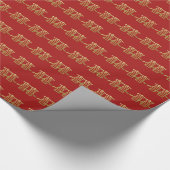 Chinese bruiloft dubbel geluk Rode bridal Gift Cadeaupapier (Hoek)