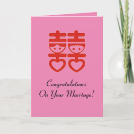 Chinese bruiloft felicitatie Kaart