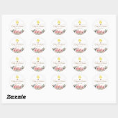 Chinese bruiloft met dubbel geluk elegant floral ronde sticker (Vel)