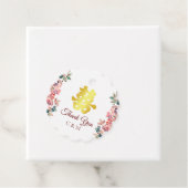 Chinese bruiloft met dubbel geluk, floral Bedankt Bedankjes Labels (In situ)