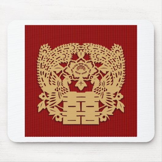 Chinese bruiloft met dubbel geluk muismat (Voorkant)