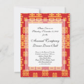 Chinese bruiloft of verlovings dubbel geluk kaart (Achterkant)