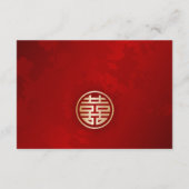 Chinese bruiloft QR Code RSVP Online Informatiekaartje (Achterkant)