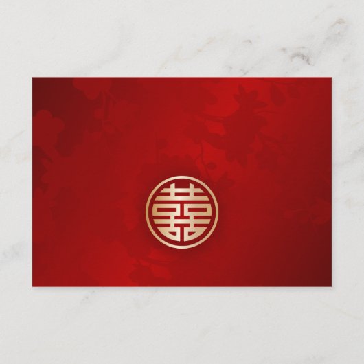 Chinese bruiloft QR Code RSVP Online Informatiekaartje (Achterkant)