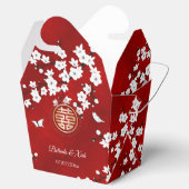 Chinese bruiloft Red White Gold Hartelijk dank Bedankdoosjes (Geopend)
