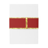 Chinese bruiloft rood goud glitter dubbel geluk uitnodigingen wikkel (Achterkant Voorbeeld)